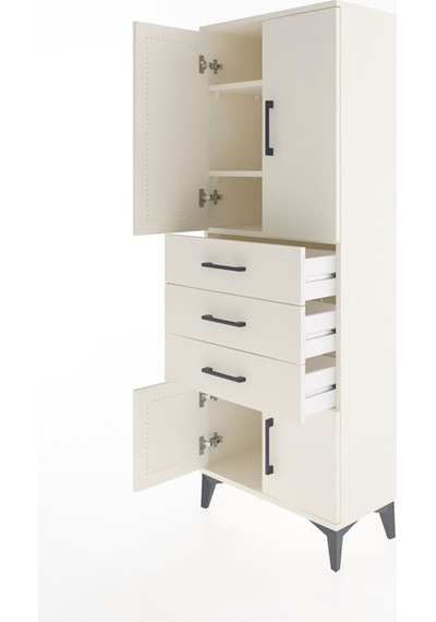 Arges Dolap 3 Raflı 3 Çekmeceli 4 Kapaklı 60x30x163 Aytaşı-ay... Aytaşı