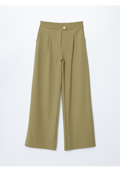 Lcw Vision Kahverengi Loose Fit Krep Kadın Pantolon