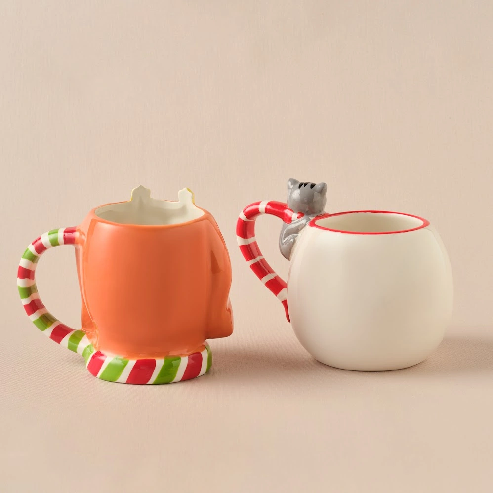 Karaca New Year Yılbaşı Animal Dog & Cat 2'li Mug Seti Çok Renkli
