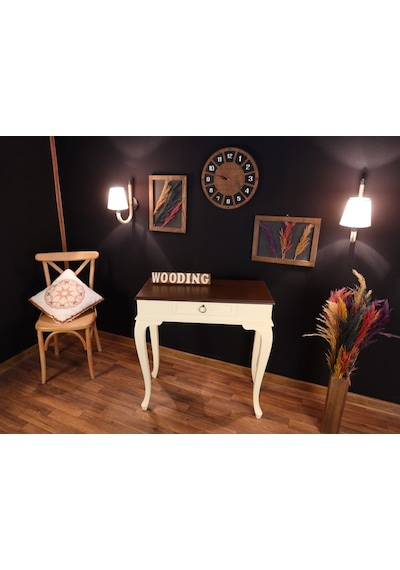 Wooding 80 Cm Çekmeceli Masif Krem Ceviz Dresuar (548586512) Krem