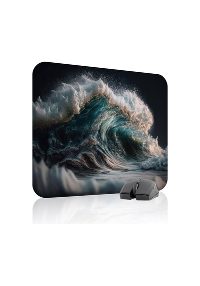 Dalgalar Kaymaz Dikişli Kauçuk Oyuncu Mousepad V2 - 48x40 Xl Gaming Mouse Pad Fare Altlığı
