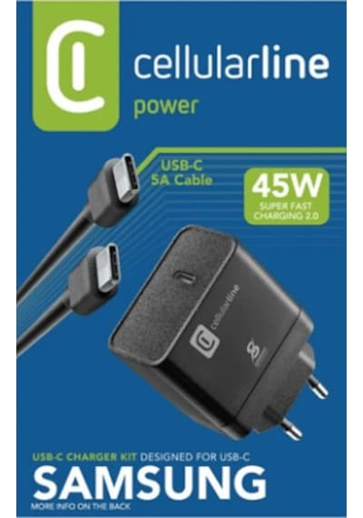 Cellular Line Süper Fast Charge Pd 45w Şarj Kiti Adaptör + Kablo