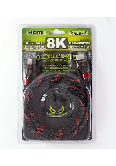 Rush Rc8K21 2.2 Metre Hdmi 2.1 8K 4K 48Gbps Hdcp2.2 Vesa Kablo