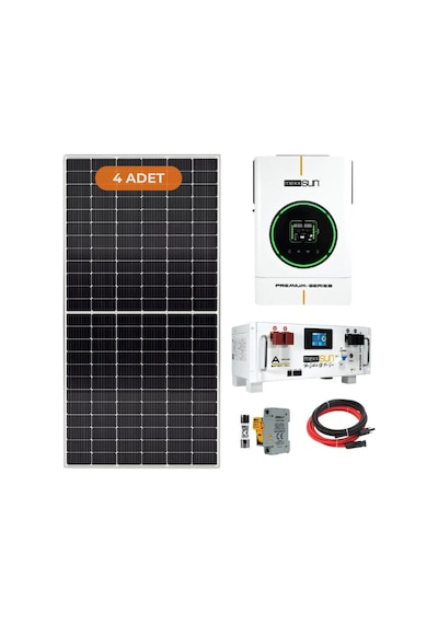 Mexxsun 4 Kw Hazır Solar Enerji Paketi Lityum Depolamalı