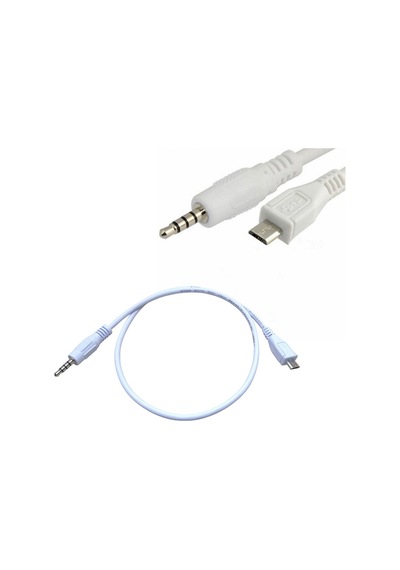3,5 Mm 4 Boğum Trrs Erkek - Mikro Usb Erkek Ses Aux Kablosu 50cm