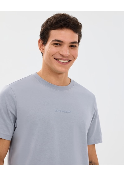 Skechers M Essential T-shirt Erkek Gri Tshirt S2510017-4256