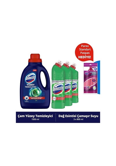 Domestos Yüzey Temizleyici Çam 1500 Ml + Domestos Dağ Esintisi Ça Diğer