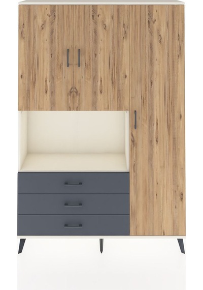 Arges Dolap 7 Raflı 3 Çekmeceli 3 Kapaklı 132x30x195 Aytaşı-çam/antrasit Atlas Çam/antrasıt Arges Dolap 7 Raflı 3 Çekmeceli 3 Kapaklı 132x30x195 Aytaşı-çam/antrasit Atlas Çam/antrasıt