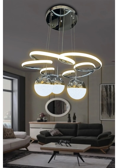 Florya 3 Top Modern Sarkıt Led Avize Çok Renkli