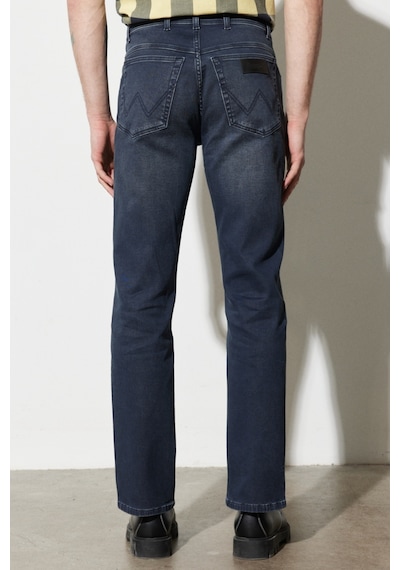 Wrangler Texas Normal Bel Düz Paça Siyah Erkek Esnek Jean Denim Kot Pantolon W121026001 Siyah