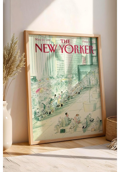 The New Yorker Çerçeveli Tablo May 18 1987 - Ofiste Bir Gün Tablosu