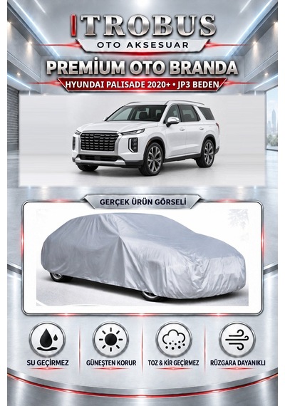 Hyundai Palisade 3.5 Benzinli 2018-2025 Uyumlu Premium Araba Brandası Oto Branda Jp3 Beden