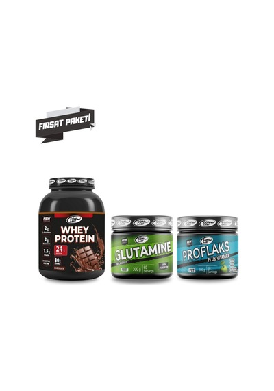 Whey Protein Çikolatalı 2000gr\glutamine300gr \proflaks Plus Vitamax300gr Çikolatalı