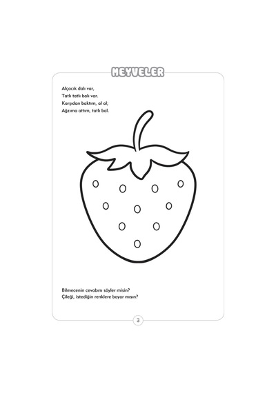 Meyveler Boyama 3-4 Yaş - Limonkids
