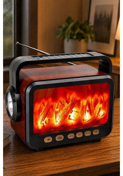 Fepe Fp-337-s Solar Panelli Fm Radyo Ve Şömine Efektli Bluetooth Speaker