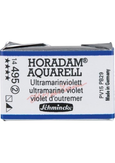 Schmincke : Horadam Aquarell Artist Sulu Boya : Tam Tablet : Seri 2 495 Ultramarine Violet