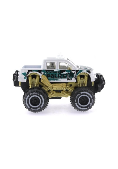 Çek Bırak Mini Off Road Beyaz Polis Aracı