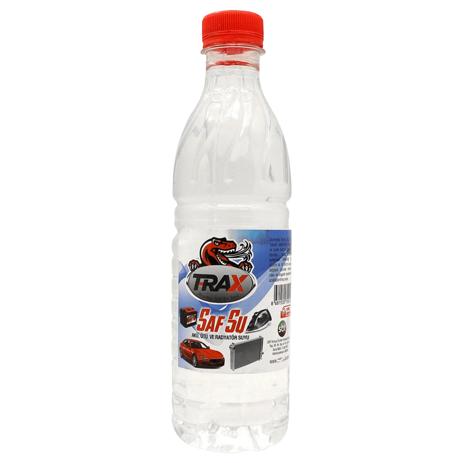Trax Saf Su Deiyonize Ve Distile Su Akü Radyatör Ütü Robot Süpürge Suyu 500ml 1 Adet
