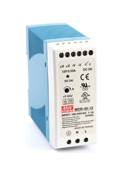 Meanwell Mdr-40-12 ,110v..220vac 12vdc/3.33a Güç Kaynağı Mavi - Beyaz