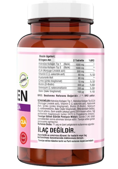 Ncs Collagen Tip 1 Tip 3 Balık Kolajeni Cla 90 Tablet L Karnitin