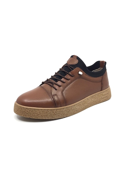 Taşpınar Goldbrand %100 Hakiki Deri Erkek Rahat Günlük Casual Lastik Bağcıklı Ayakkabı 40-44 Taba