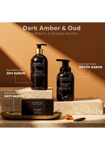 Maxrosa Aromatherapy Dark Amber & Oud Sıvı Sabun 500 Ml