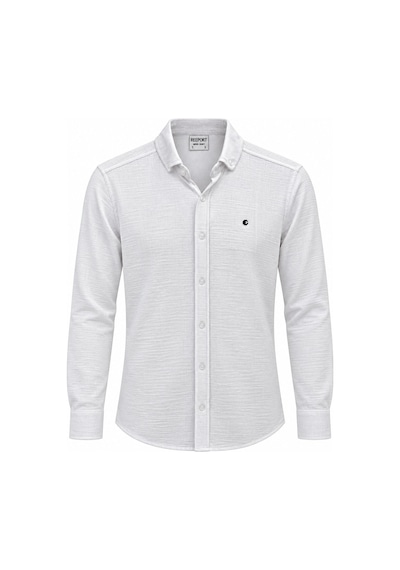 Classics Men Re Port Uzun Kol Slim Fit Erkek Gömlek - 7792 Beyaz