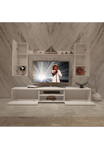 Decoraktiv Eko 7 Mdf Dvd Tv Ünitesi Tv Sehpası Beyaz