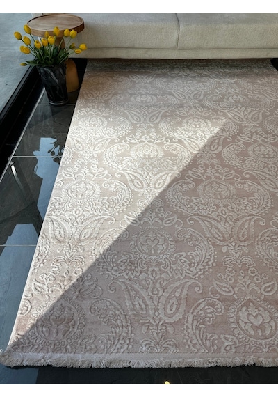 Nısan Halı Salon, Oturma, Yatak Odası Halısı Desen Kodu 15151-055 Toz Pembe