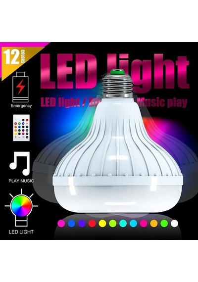 Forland Bluetooth Hoparlör Akıllı Led Ampul 12 Renkli Kumandalı