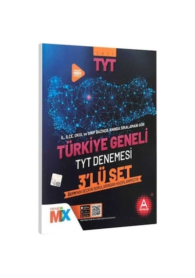 Türkiye Geneli Çıkmış Sorular Denemesi 3 Lü Set A Yayınları