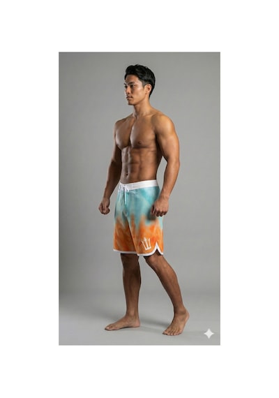 Pose I Down Sun Tie Dye Boardshort Erkek Fizik Ve Deniz Şortu Turkuaz