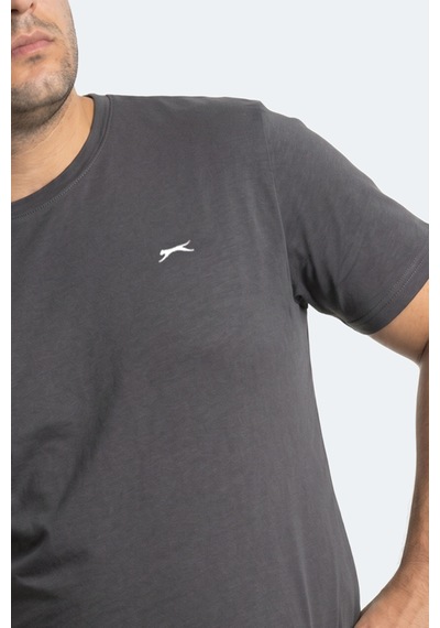 Slazenger Rosalva Jmb Erkek Büyük Beden Koyu Gri Tişört