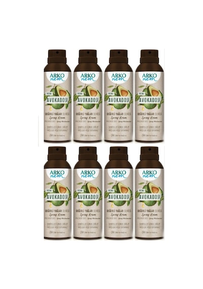 Arko Nem Değerli Yağlar Avokado Sprey Krem 8 x 150 ML