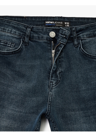 Koton Normal Bel Skinny Fit Jean Pantolon - Michael Jean İndigo Stone 6wam40051nd İndigo - Taş Koton Normal Bel Skinny Fit Jean Pantolon - Michael Jean İndigo Stone 6wam40051nd İndigo - Taş