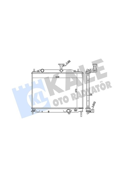 Kale 369500 Motor Su Radyatörü - Hyundai Accent 2002-2005 1.5 Crdi Dizel Manuel Şanz. 253101e300 - 253101e301