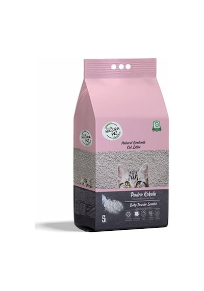 Eco Natura Pet Bebek Pudrası Kokulu İnce Taneli Bentonit Kedi Kumu 5 L