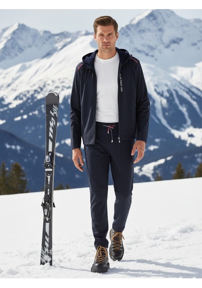Xint Lacivert Pamuk Dokulu Slim Fit Sweat Pantolon 380223