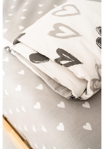 Soley Mix & Match Lover %100 Pamuk Tek Kişilik Nevresim Seti Beyaz