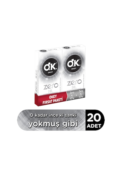 Okey Zero XL Prezervatif 2 x 10'lu