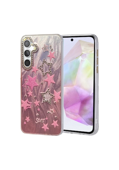 Samsung Uyumlu Galaxy A35 5g Uyumlu Kılıf Blade Aynalı Desenli Kapak - Desen 7