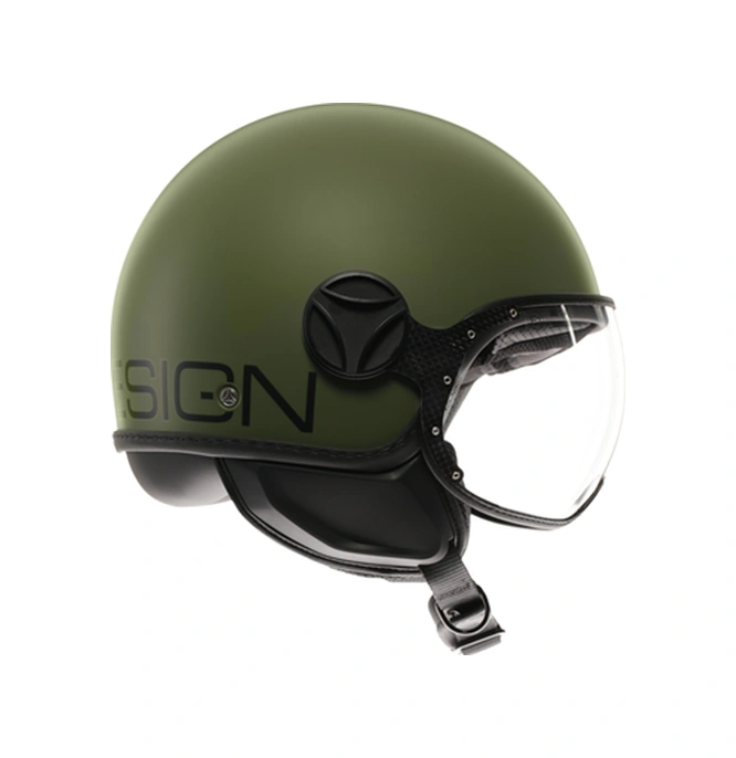 MomoDesign FGTR Classıc Mono Açık Kask Mat Yeşil Siyah