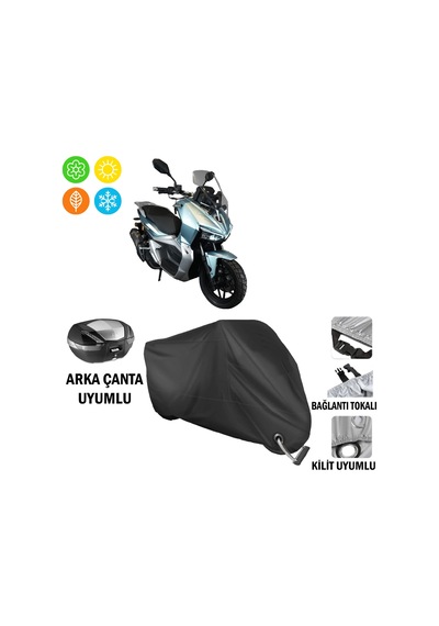 Musatti Adv 150 Motosiklet Brandası Arka Çanta Bağlantı,kilit Uyumlu Siyah