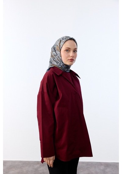 Mirsoy Scarf Rana Etnik Desen Eşarp Mavi