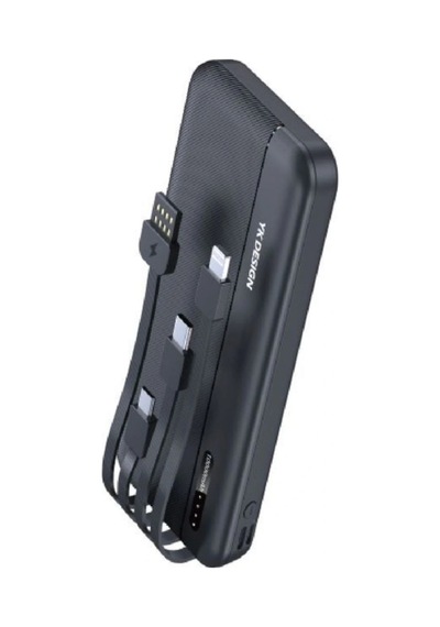 Buffer 10000 Mah Micro Type-c Usb Lightning 4 Kablolu Hızlı Kablosuz Şarj Powerbank Çok Renkli