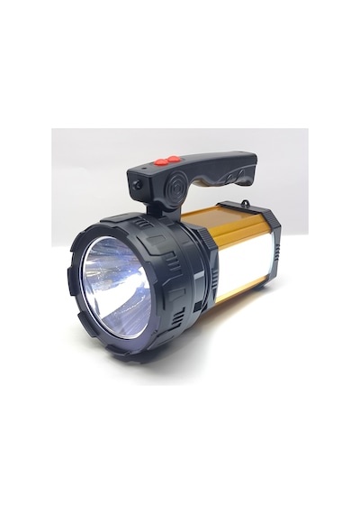 Silver Toss St-8100l 25w Şarjlı El Feneri 2500 Lümen Yan Led Aydınlatmalı Powerbank Sarı