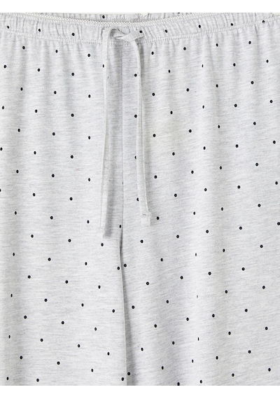 Lcw Dream Gri Puantiyeli Kadın Kapri Pijama Altı