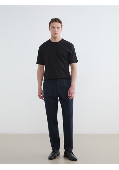 Lcw Vision Siyah Relaxed Fit Bisiklet Yaka Erkek Tişört