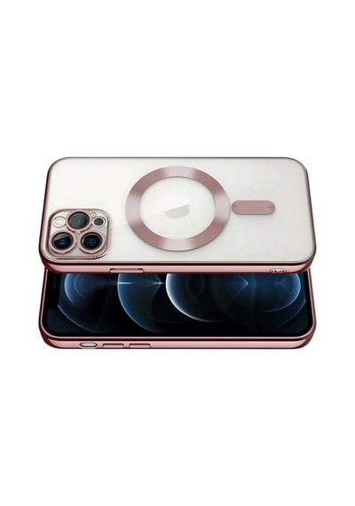 Apple iPhone Uyumlu 13 Pro Kılıf Kross Magneticsafe Kapak - Rose Bz8683140462574