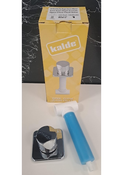 Ankastre Aç Kapa Vana - Köşeli Yuvarlak Metal Krom Volan Ø25x1/2" Kalde